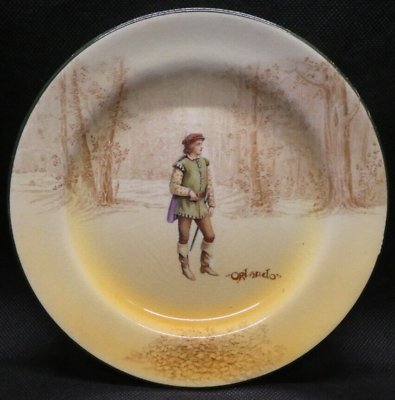 #ad Vintage Royal Doulton Shakespearean Characters Orlando Side Plate 16.5cm AU $32.00