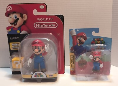 #ad Super Mario w ? Block 4” Figure World of Nintendo Series New Bonus Figure $24.99