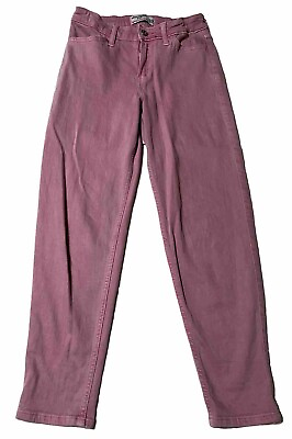 #ad Girl#x27;s Abercrombie Kids High Rise Mini Mom Jeans Size Slim 11 12 Pink $15.99