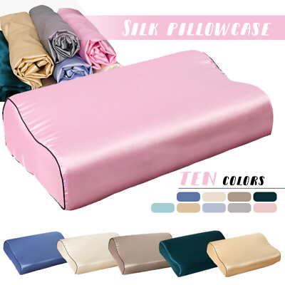 #ad 1PCSoft Silk Satin Pillowcase Covers Adults Kids Latex PillowCase Bed Home Decor $13.71