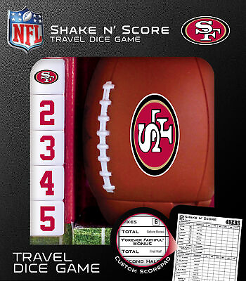 #ad Officially Licsensed NFL San Francisco 49ers Shake N Score Dice Game $19.99