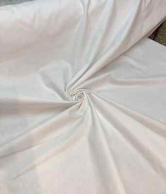 #ad 100% cotton fabric beautiful white color fabric 110” wide sold by the yard $14.99