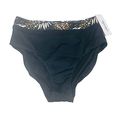 #ad Swimsuits Women Bikini Bottom High Cut Plus Size 14 Swimwear Bathing Suit Black $19.99