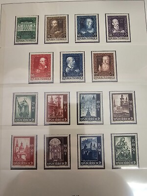 #ad Austria Mint NH Stamp Collection 1945 71 in Lighthouse Album $375.00