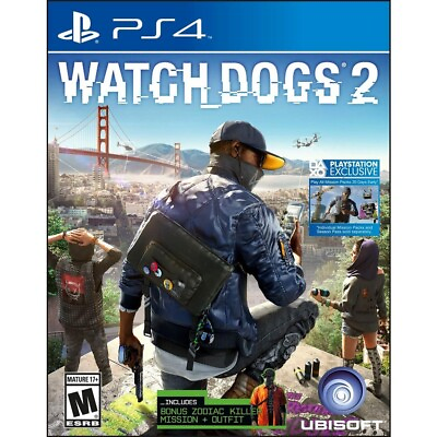 #ad PS4 Watch Dogs 2 Playstation 4 Sony 4 videos games gaming $14.99