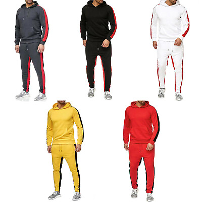 #ad Men Suits 2Pcs Tracksuits Sports Outfit Slim Fit Set Gym Sweatsuit For Running $26.87