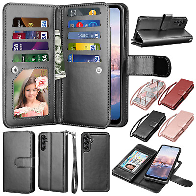 #ad For Samsung Galaxy A15 A14 A54 5G A03S A13 Phone Case Leather Wallet Stand Cover $11.69