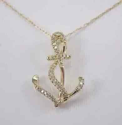 #ad Anchor Unisex Wedding Gift Pendant 925 Sterling Silver 2 Ct Round Moissanite $158.06