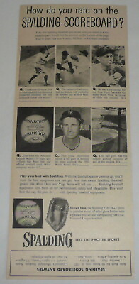#ad 1955 Spalding baseball gloves ad BABE RUTH BILL DICKEY ALVIN DARK more $7.25