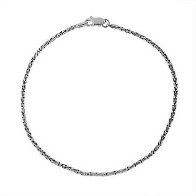 #ad White Cut Sterling Silver Anklet $67.20