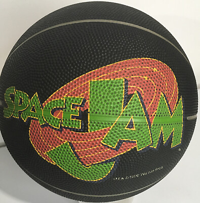 #ad #ad Vintage Space Jam Spell Out Logo 1996 Basketball Spalding 1990s Black Ball $17.88