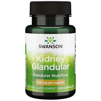 #ad Swanson Kidney Glandular 500 mg 60 Capsules $12.14