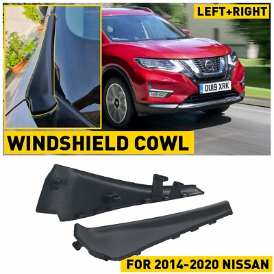 #ad 2pcs Front Windshield Wiper Side Cowl Extension Cover For 2014 2020 Nissan Rogue $11.39