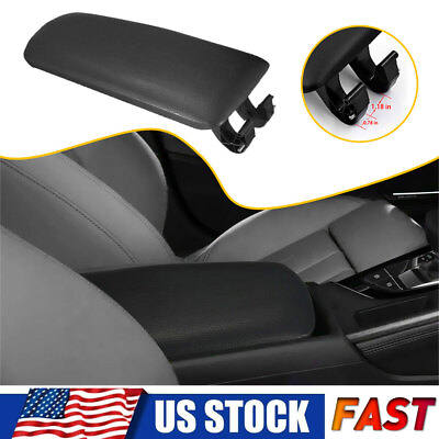 #ad For 04 08 Audi A4 Black Leather Armrest Center Box Console Lid Replace Cover EON $17.59