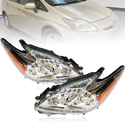 #ad LHRH Headlights Set For 2010 2011 Toyota Prius Halogen Model Headlamps Assembly $142.50
