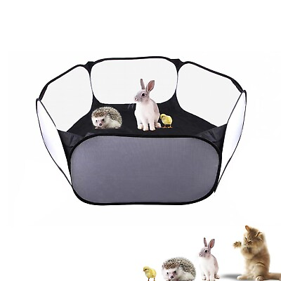 #ad Small Animals Playpen Portable Pop up Open Interactive Pet Tent Indoor Outd... $29.03