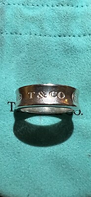 #ad 1997 Tiffany amp; Co. Silver 1837 Concave Ring. $105.00