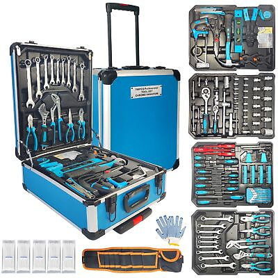 #ad Arcwares 799pcs Aluminum Trolley Case Tool Set Silver House Repair Kit Set ... $312.99