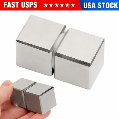 #ad 2X Large Super Strong Block Magnets Rare Earth Neodymium N45 25mm*25mm*25mm NEW $16.99