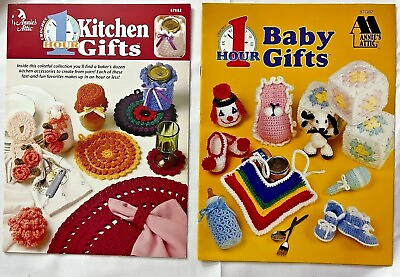 #ad 1 Hour Kitchen amp; Baby Gifts Crochet Patterns Book Mason Jar Cover Plant Hanger $14.91