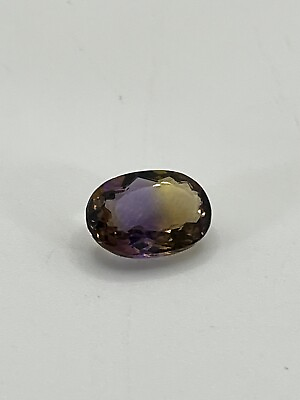 #ad 5 ct Natural Purple Golden Bolivia Ametrine Oval Gemstone Gem Jewelry $29.99