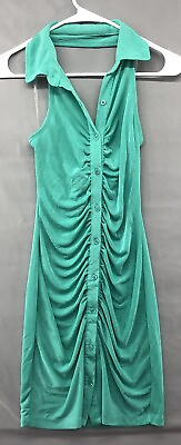 #ad New Green Halter Button Up Dress Size XS Women Rue21 $9.34