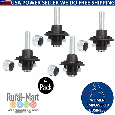 #ad 4pack Trailer Axle Kit with 4 on 4quot; Bolt Idler 1quot; Hub amp; Round BT8 Spindle $123.50