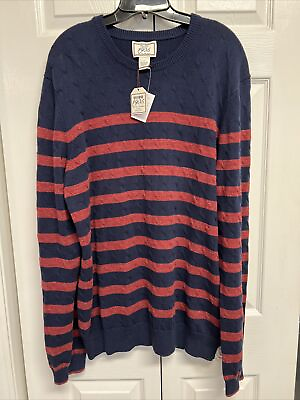 #ad New Mens Joseph Jos. A. Bank 1905 Navy Cable Cardigan Sweater Size XL. $149 $18.00