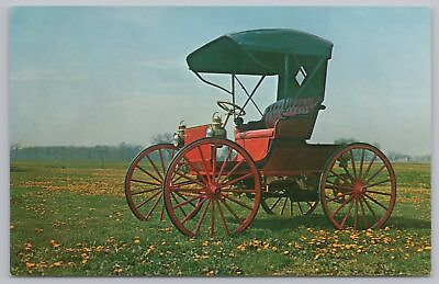 #ad Green amp; Red 1909 Auto Bug @ Antique Auto Museum OH Joseph F Morsello Pub Vtg PC $2.70