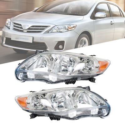 #ad LHamp;RH Headlights Projector Headamps Assembly For 2011 2012 2013 Toyota Corolla S $55.01
