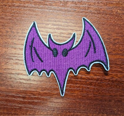 #ad Purple Spooky Purple Bat Halloween Patch Embroidered Iron On Patch 3x2.75quot; $3.00