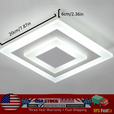 #ad Square LED Ceiling Light Flush Mount Lamp Kitchen Bedroom Down Lighting Fixture $15.20