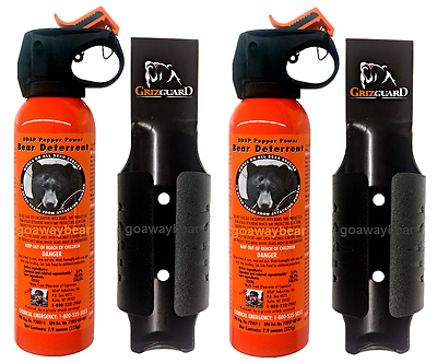#ad Lot of 2 UDAP Pepper Power Bear Spray Repellant w Griz Guard Holster $59.95