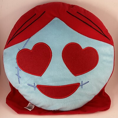 #ad Disney Nightmare Before Christmas Sally Emoji Pillow Heart Eye Plush Cushion $10.64