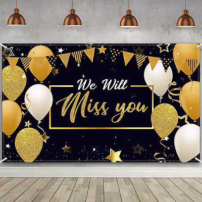 #ad We Will Miss You Party Decorations Extra Large Going Away Party Backdrop Miss Y $28.99