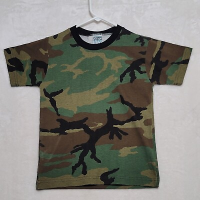 #ad Kids Camo T Shirt Size M Medium Short Sleeve Camouflage Casual $15.87