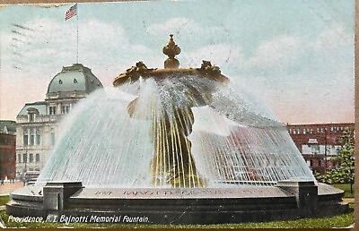 #ad #ad Providence RI Bajnotti Memorial Fountain Rhode Island Vintage Postcard c1910 $11.95