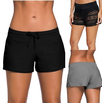 #ad Women Relaxed Swim Shorts Tankini Bottoms Bikini Sport Yoga Board Beach Swimwear $12.71