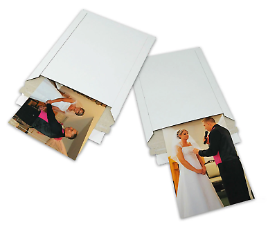 #ad 50 Pack 7X9quot; Stay Flat Mailers Quality White Rigid Mailers Photo Shipping Flat $53.79