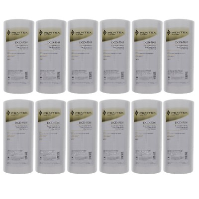 #ad Pentek DGD 5005 5 Micron Whole House 10 Inch Sediment Water Filter 12 Pack $136.52