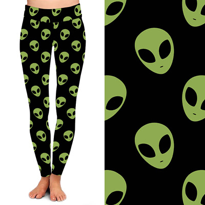 #ad Alien Head Printed sport leggings Yoga Elasticated women#x27;s Leggings GBP 12.99