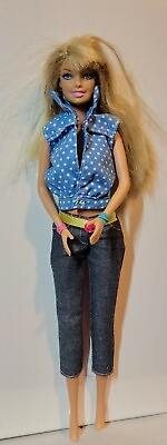 #ad Barbie 2009 2011 Fashionistas style Doll Clothes Jean Outfit C187 $15.64