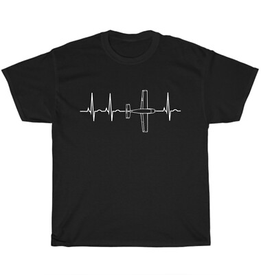 #ad Airplane Pilot Heartbeat Pluse Aviation Airline Flying T Shirt Unisex Tee Gift $19.99