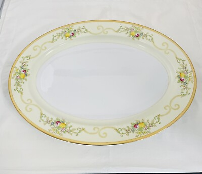 #ad Meito China japan 16”Oval Serving Platter Beautiful For Serving For Holidays $29.99