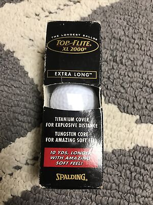 New TOP FLITE XL2000 Golf balls one Package Of 3 Extra Long Spalding Ball #2 $8.00