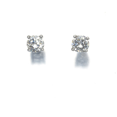 #ad Auth Tiffanyamp;Co. Earrings Diamond Solitaire 950 Platinum $948.99