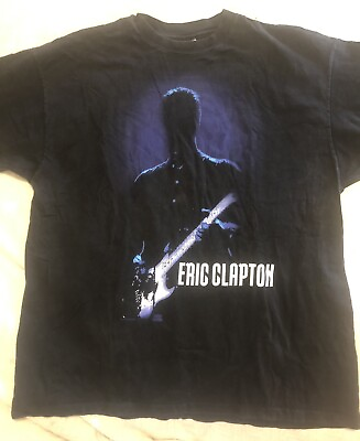 #ad Vintage Eric Clapton quot;Evening of Nothing But the Bluesquot; Concert T Shirt XL Black $39.98