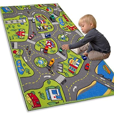 #ad Large Kids Carpet Playmat Rug 32 x 52 with Non Slip Backing City Life Play... $31.44
