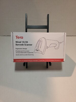 #ad Tera Wireless Barcode Scanner Cordless Model 5100 1D 2d Laser USB 2.0 New $29.95