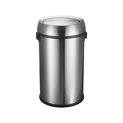 #ad Alpine Industries Stainless Steel Commercial Indoor Trash Can with Swing Lid $250.26